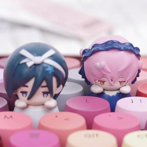 Bahomu Anime Blind Box, Random One Cute Alien Stage Series Mechanical Keycaps Mystery Box Figure, Collectable PVC Toys for Birthday Gifts thumbnail 5