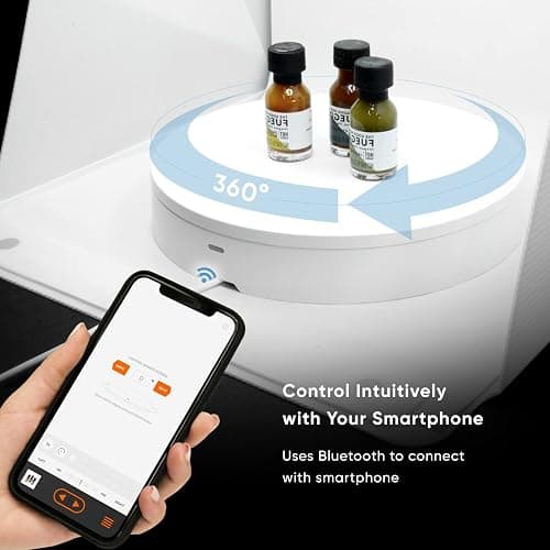 ORANGEMONKIE Foldio360 Smart 360 Photography Turntable for 360 Product Photography / Create 360 Degree Images and Video for Your Shop, YouTube, TikTok, Instagram, 3D Scanning - Foldio360 thumbnail 3