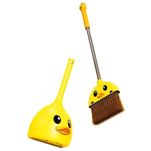 VIPAMZ Mini Broom and Dustpan Set for Kids - Cute Yellow Duck for Girls & Boys - Toddler Broom Set for Household Cleaning and Pretend Play - Perfect for Toddlers & Preschooler … thumbnail 6
