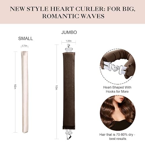 Togayu Heatless Curls Overnight Set - 4PCS Jumbo Velvet Hair Rollers to Sleep In, No-Damage Flexi Rods for Beautiful, Effortless Curls and Waves for Women thumbnail 2