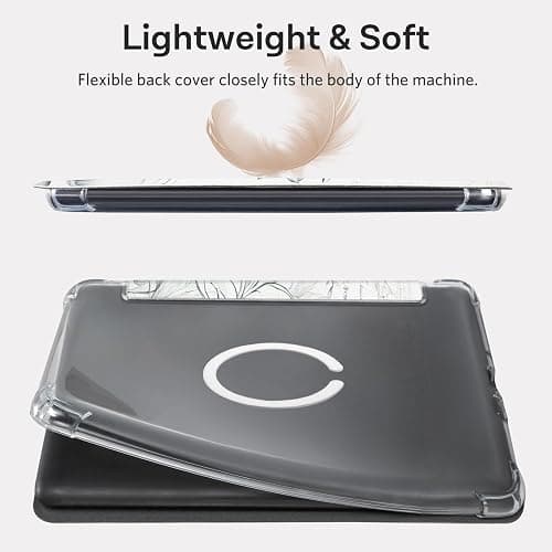 CoBak Magnetic Case for 7" Kindle Paperwhite 12th Gen 2024 and Kindle Colorsoft - Compatible with iPhone MagSafe, for Samsung/Belkin/Anker Wireless Charging Pads, Clear Back Cover, Auto Sleep Wake thumbnail 3