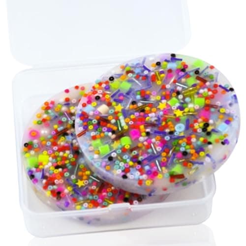 PEIJIIU 2 pcs Multicolored Silicone Skin Picking Fidget Pads, Sensory Picky Pad for Skin Pickers, Dermatillomania, Trichotillomania (3.2'') - Image 1
