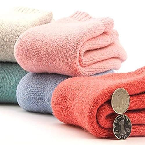 Yoicy Womens Super Thick Wool Socks - Soft Warm Comfort Casual Crew Winter Socks (Pack of 3-5), Multicolor thumbnail 6