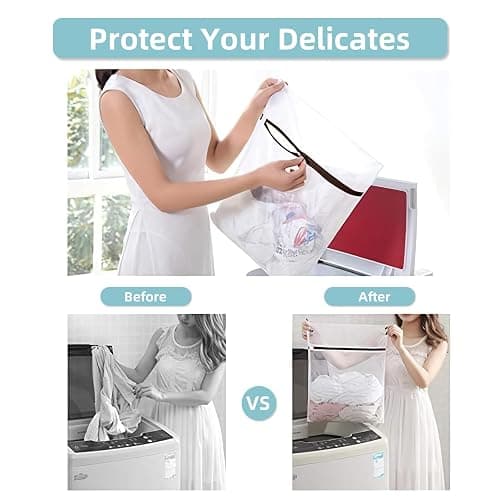 GOGOODA Mesh Laundry Bags for Delicates Durable Protective Wash Bags | Travel Storage Bags for Intimates Lingerie, 3PCS (S,M,L) thumbnail 6