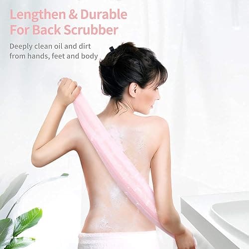 Yiclick Exfoliating Washcloth Towel - Exfoliating Body Scrubber, Loofah Wash Sponge - Korean & Japanse & African Washcloth - Soft + Rough Exfoliating Back Scrubber - for Senstive and Rough Skin thumbnail 4