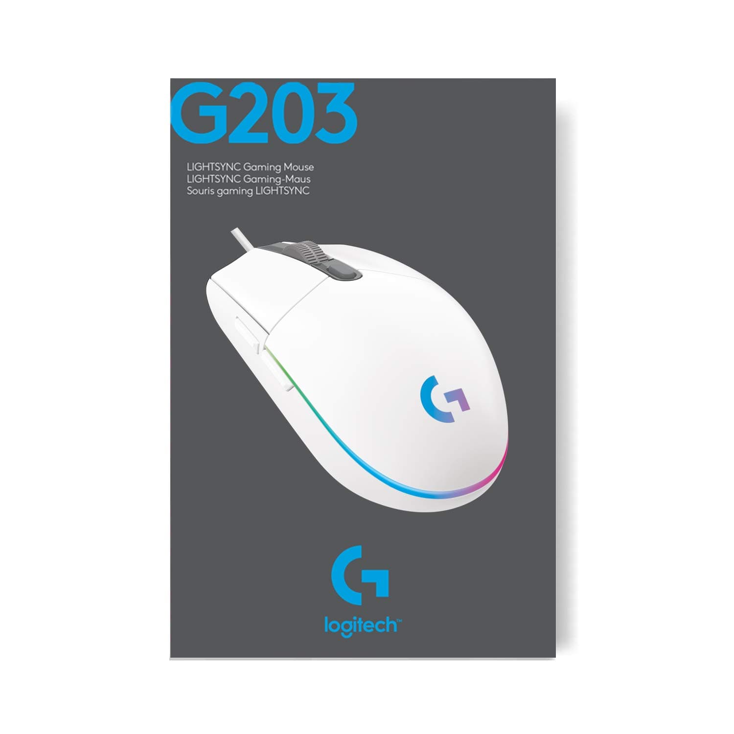 Logitech G203 LIGHTSYNC Mouse Gaming con Iluminación RGB Personalizable, 6 Botones Programables Seguimiento de hasta 8,000 DPI, Ultra-ligero - Blanco thumbnail 9