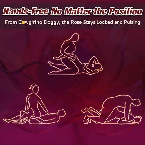 Couples Rose App Remote Control Wearable Vibrator, Couple Women Adult Sex Toys Games for Men, Hands Free Panty Clitoris Vibrator Vibrating Cock Ring, ZOOPLOU BDSM Female Sex Toy thumbnail 3