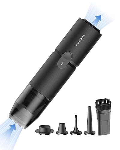 HOTO Handheld Vacuum Cleaner Cordless, Desk Vacuum Cleaner Compressed Electric Air Duster 15000Pa Suction, 4-in-1 Portable Vortex Vacuum Dust Buster Air Blower for Computer, Keyboard, Coffee Grounds - Image 1