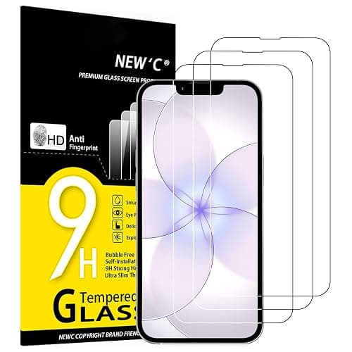 NEW'C for iPhone 17e Screen Protector Tempered Glass Scratch Resistant | 3 Pack, HD Clear, 6.1 Inches, 9H Hardness, Scratch Resistant, Bubble Free, Oleophobic, Touch Sensitive - Image 1