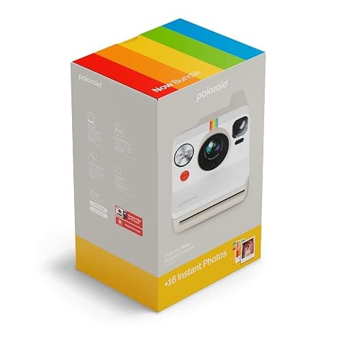 Polaroid Now 3rd Generation I-Type Instant Camera + Film Bundle - Now Pebble White Camera + 16 Color Photos (6561) thumbnail 5