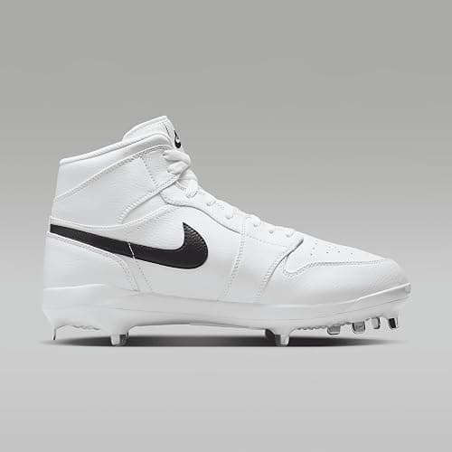 Jordan 1 Retro Metal Men's Baseball Cleats (White/White/Black) thumbnail 3