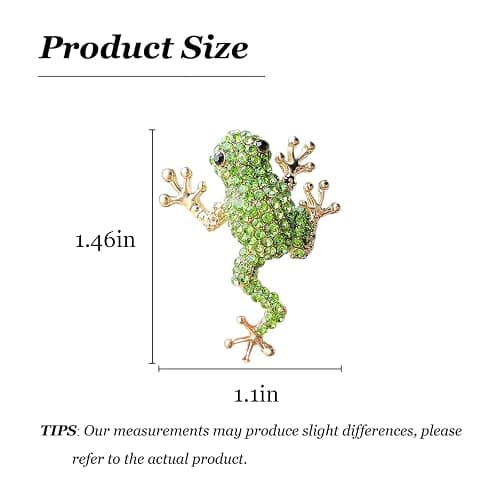 Cute Frog Enamel Pin Brooch for Women Green Animal Jewelry Accessories Frog Costume Christmas Pin thumbnail 6