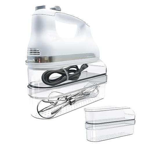 Hand Mixer Storage Case for KitchenAid KHM5/KHM6/KHM7/KHM9 Series Ultra Power Speed Hand Mixers, Double layer Crylic Transparent Storage Box (Hand Mixer Not Included) (Storage Case) thumbnail 9