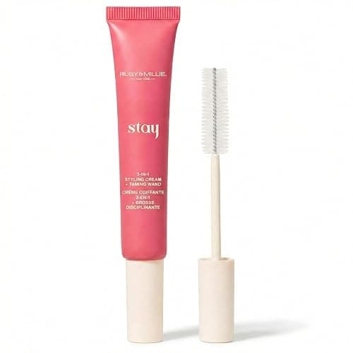 Ruby & Millie Stay 3-in-1 Styling Cream with Built-In Taming Wand - Slick, Smooth & Style Flyaways, Frizz Control Hair Gel for Women, 0.6 fl oz - Image 1