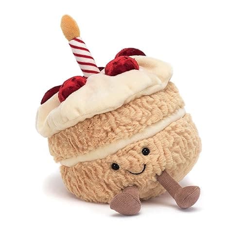 Jellycat Amuseables Birthday Cake Stuffed Toy, 6 inches | Dessert Plush | Birthday Gift thumbnail 4