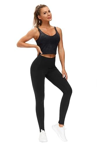 THE GYM PEOPLE Thick High Waist Yoga Pants with Pockets, Tummy Control Workout Running Yoga Leggings for Women thumbnail 5