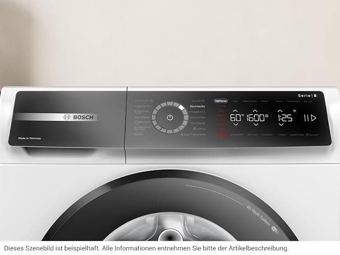 Bosch WGB256041, Serie 8, Smarte Waschmaschine, 1-10kg, 1600 UpM, Made in Germany, Maximale Energie- und Wasserersparnis, Fleckenautomatik, Iron Assist, Speed Perfect, Nachlegefunktion, AquaStop thumbnail 4