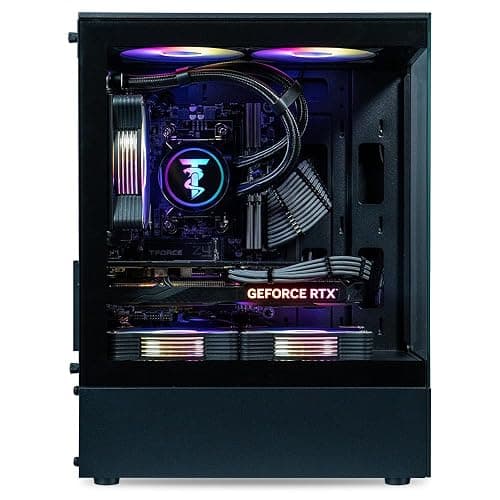 ViprTech Stryker 3.0 Gaming PC - AMD Ryzen 7 (4.1GHz Liquid Cooled), RTX 3060 12GB, 16GB DDR4 RAM, 1TB SSD, 700W PSU, WiFi BT, Win 11 Pro, RGB, Desktop Computer Prebuilt, Black thumbnail 3
