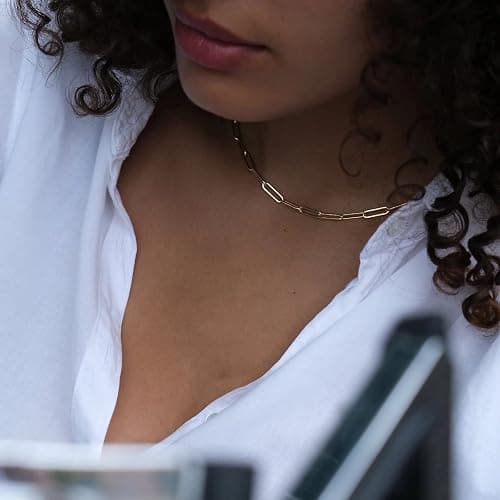 Yoosteel Christmas Gifts for Women, Gold Initial Necklaces for Women 14K Gold Plated Dainty Layering Paperclip Link Chain Necklace Coin Initial Layered Necklace Birthday Gifts Stocking Stuffers thumbnail 3