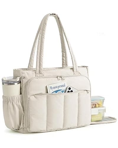BAGSMART Tote Bag for Women, Teacher Tote with Insulated Compartment, Large Puffer Work Tote Handbags for Work - Image 1