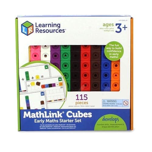 Learning Resources Kit Cubes MathLink – 100 Cubes Colorés + 30 Activités – Apprentissage des Maths Dès 4 Ans – Tri, Formes, Calcul – Idée Cadeau Éducatif thumbnail 4