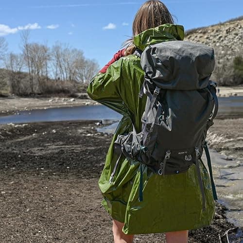 Kanuothbon Emergency Survival Poncho (4pc) Thermal Mylar Foil Coating Blanket for Heat Retention and Rain | Reversible with Hood | Waterproof, Windproof, Portable thumbnail 3