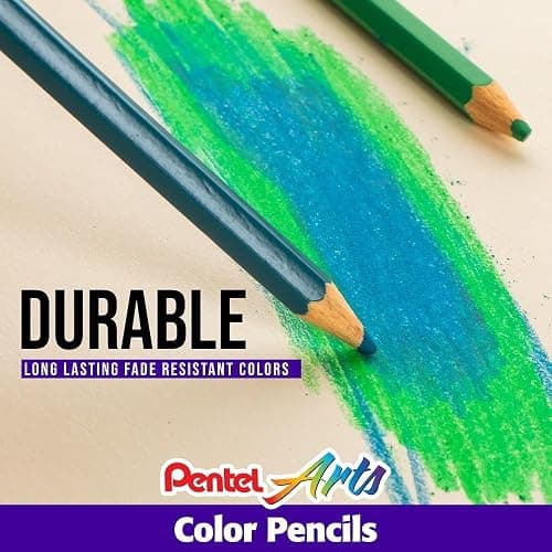 Pentel Arts Colored Pencils, Assorted Colors, Set of 24 (CB8-24) thumbnail 3