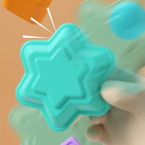 Generisch Shape Sorter, Sensory Blocks Game, Early Learning Toy, Fine Motor Skill Builder, 5.12x5.12x4.92 inches Colorful Sorting Textured Blocks, Educational Play for Toddler Ages 1-3 thumbnail 8