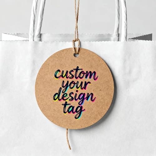 Custom Brown Kraft Paper Tags,Personalized Your Logo and Text Price Hang Tags for Clothes Gift Jewelry Handmade Business Wedding Birthday Favors thumbnail 10