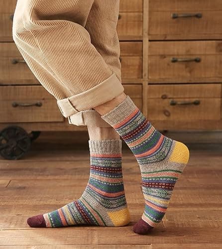 Kelabia Vintage Thick Knit Wool Socks for Women - Nordic Winter Cottagecore Socks - Warm & Soft thumbnail 3