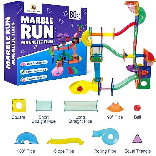 Desire Deluxe Marble Run Ball Magnetic Building Blocks Kids Montessori Toys – Construction Tiles for Boys & Girls 3–8-Year-Old – Great Birthday thumbnail 5