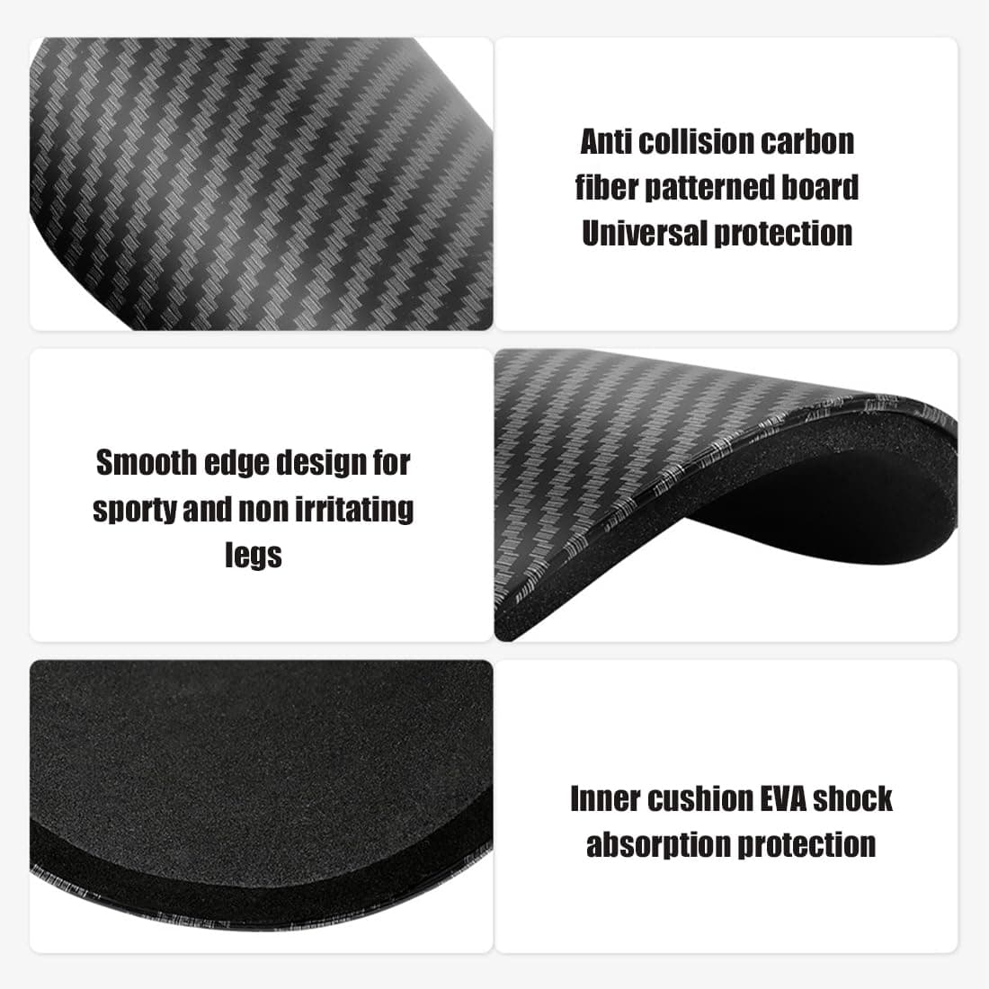Pack of 2 Mini Football Shin Guards 9.5 x 6 cm Extra Mini Shin Pads Protective Equipment for Men, Women, Children, Boys, Girls thumbnail 3