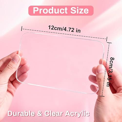 RAQEHO Acrylic Nail Art Palette - Transparent Nail Gel Polish Paint Mixing Pallet Design Plate For Nail Art Foundation Makeup Mixing Tray Display Stand Manicure Tools Supplies Accessories(3.15"×4.72" thumbnail 2