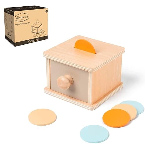 YAANI Montessori Coin Box, Imbucare Box, Object Permanence Box, Montessori Toys for 1 Year olds, Baby Activity 12 Months - Image 1