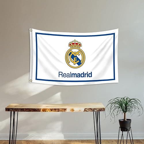 Konern Real Madrids Flag Banner 3x5 feet Soccer Durable Double Sides Football Soccer 2 Grommets(Duplex printing,Bright & Vibrant 150D Polyester,Brass grommet design is durable) thumbnail 7