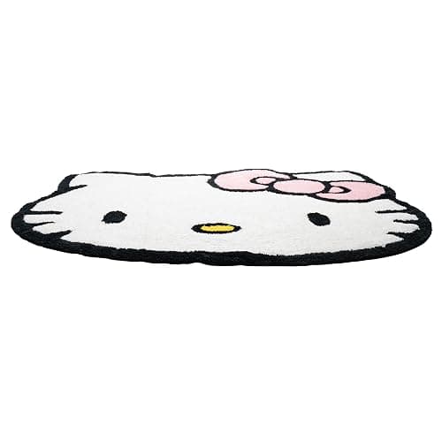 Jay Franco Hello Kitty Cute Plush Accent Rug 4x3 ft, Soft Fluffy White Area Rug, Machine Washable Non-Slip - Sanrio Kawaii Room Decor for Bedroom, Living Room, Dorm 100% Polyester thumbnail 4