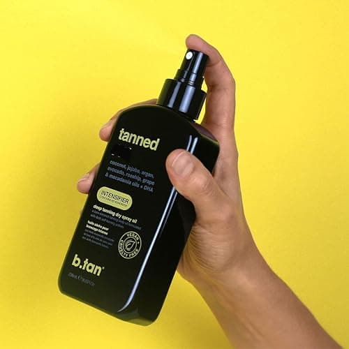 b.tan Best Tanning Oil | Get Tanned Intensifier Dry Spray - Fast, Dark Outdoor Sun Tan From Tan Accelerating Actives, Packed with Moisturizing Oils, No SPF, Austrailian Brand, 8 Fl Oz thumbnail 4