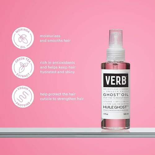 VERB Ghost Oil - Weightless Hair Oil for Fine to Medium Hair - Smooths Frizz, Adds Shine - No Parabens, Gluten or Harmful Sulfates thumbnail 4