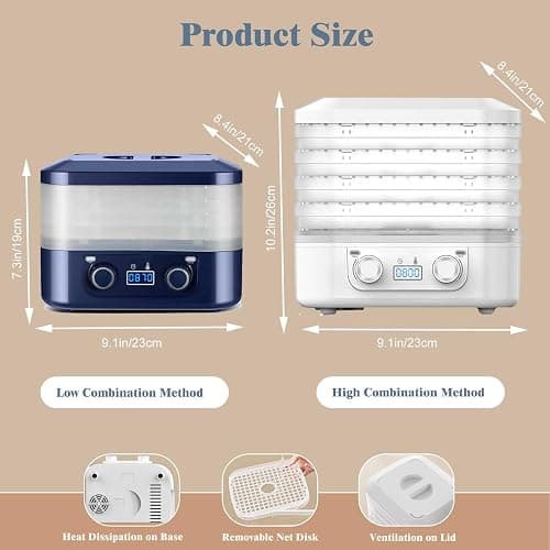 Freeze Dryer Machine for Home with 5 Trays, Compact Freeze Drier Digital Adjustable Timer & Temperature Control, for Fruits Meat Herbs Candy thumbnail 2