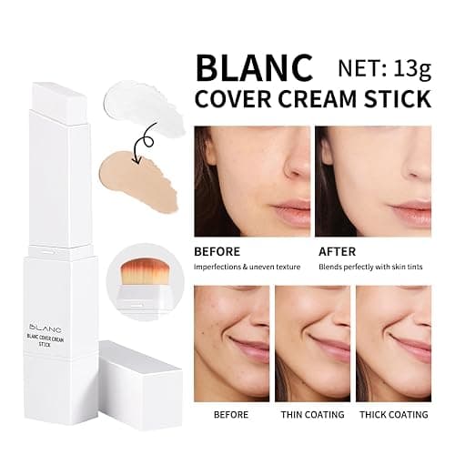Double-head Blanc Cover Cream Stick, Color Changing Foundation Stick. (Light) thumbnail 8