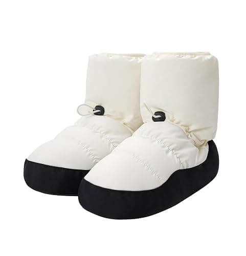Daydance Teen Girls Women Ballet Warm up Booties Dance Shoes with Adjustable Drawstring - Image 1