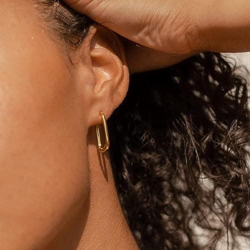 Me&Hz Gold Huggie Earrings Small Huggie Hoop Earrings for Women 14K Gold Plated Hypoallergenic Cubic Zirconia Huggies Mini Silver Hoop Earring for Women - Image 1