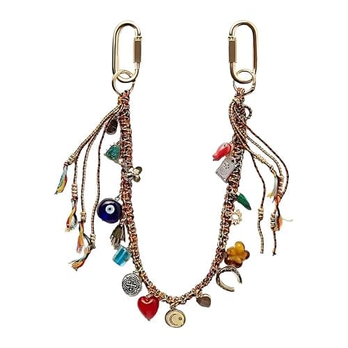 LSBDJDL Chain Beaded Rope Braided Keychain for Handbag Purse Backpack Accessories for Bag Purse Accessories for Women - Image 1