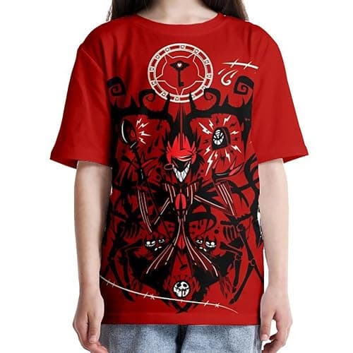 Lkmieos Alastor Cosplay Shirts Crew Neck Short Sleeve T Shirts Printed Tees Unisex Shirt thumbnail 2