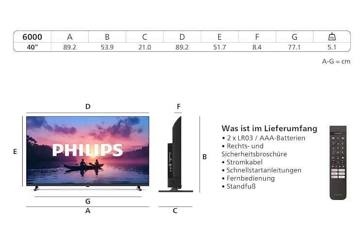 Philips 32PHS6000 HD LED Smart TV - 32 Zoll Display mit Pixel Plus, Titan OS Plattform Und Dolby Digital Sound - Funktioniert Mit Alexa Und Google Sprachassistent thumbnail 3