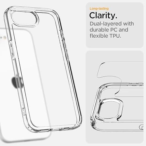 Spigen for iPhone 16e Case, Ultra Hybrid [No Magnet Ring][Anti-Yellowing] - Crystal Clear thumbnail 5