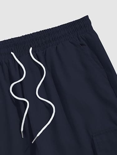 Men Techwear Cargo Joggers Flap Pocket Elastic Drawstring Waist Pants thumbnail 7