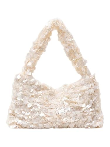 Floerns Women's Elegant Shiny Sequin Bags Sparkly Summer Party Cute Mini Handbag - Image 1