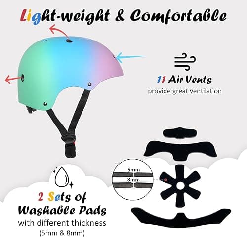 Kids Bike Helmet, Adjustable and Multi-Sport, from Toddler to Youth, 3 Sizes thumbnail 5