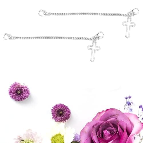 Gownsella 2 Stück Schuh Charms Kette – Punk Schuhschmuck für Sneaker & Boots, Schnürsenkel Anhänger mit Clip, DIY Zubehör thumbnail 2